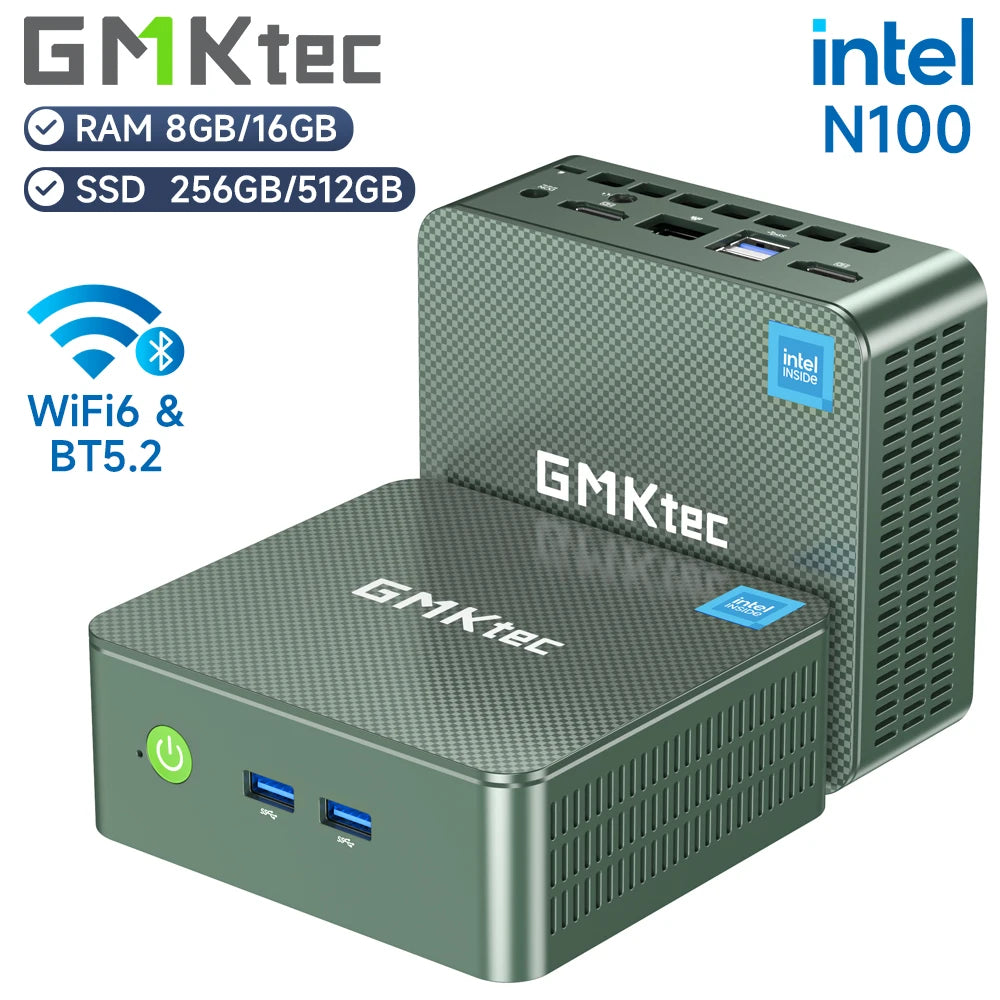 GMKtec G3 Mini PC — Intel N100, 16GB RAM, 512GB SSD