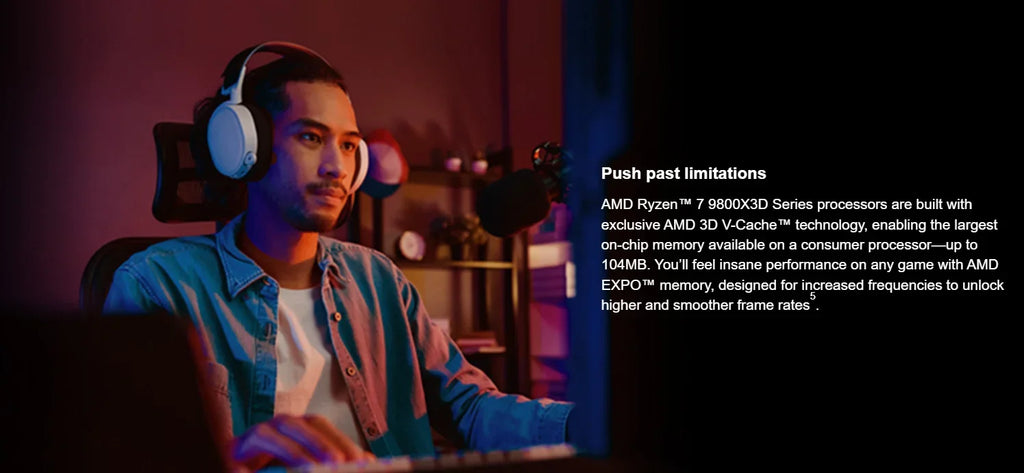 AMD Ryzen 7 9800X3D — 8-Core 16-Thread AM5 CPU, 5.2GHz Boost, 64MB Cache