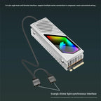 COOLMOON M2 SSD HDD Cooler Solid State Drive Heat Dissipation Vest NVME SSD2280 Brass Heat Sink M2 Heat Sink With Fan