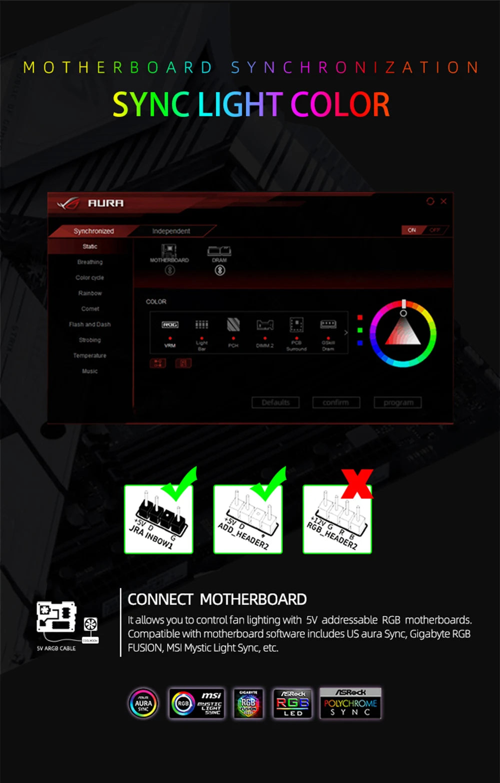 Coolmoon 12CM ARGB Fan PWM Control 5V ARGB 3Pin Chassis Heatsink Quiet Fan AURA SYNC 4Pin for PC Case Water Cooler CPU Radiator