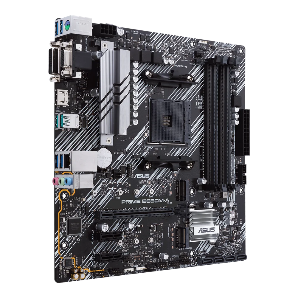 ASUS PRIME B550M-A Motherboard — AMD B550, AM4, DDR4, 128GB, Micro ATX