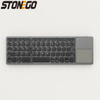Portable Bluetooth Keyboard for iPad Tablet Mobile Phone Tri-fold Touchpad Wireless External Keyboard Accessories