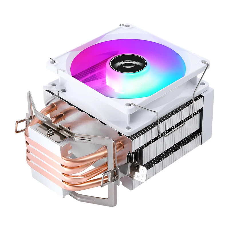QiuzAim Tower Type Radiator Air-cooled 2/4/6 Heat Pipe CPU Cooler ARGB Fan 90mm Install LGA2011 2066 x99 115x 1200 1700 AM4 AM5