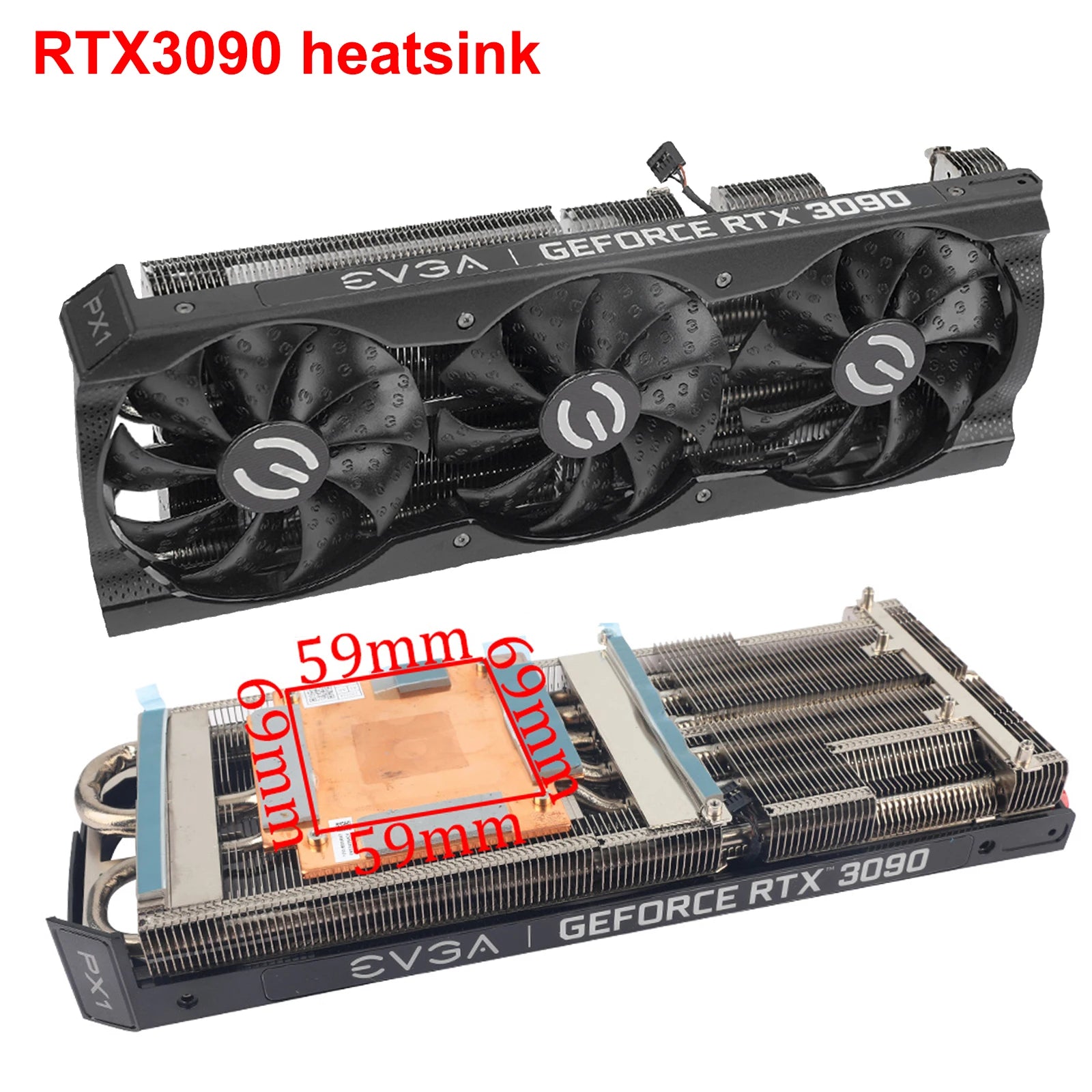 Cpu Cooler Heatsink For EVGA GeForce RTX 3060TI 3070 3080 3080TI 3090 XC3 BLACK GAMING Replacement Graphics Card Radiator