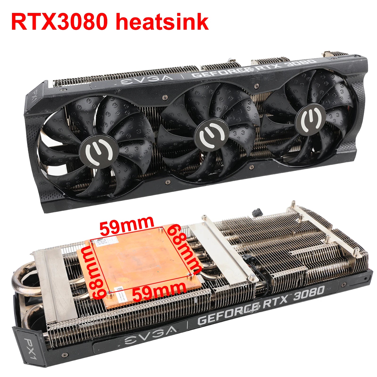 Cpu Cooler Heatsink For EVGA GeForce RTX 3060TI 3070 3080 3080TI 3090 XC3 BLACK GAMING Replacement Graphics Card Radiator
