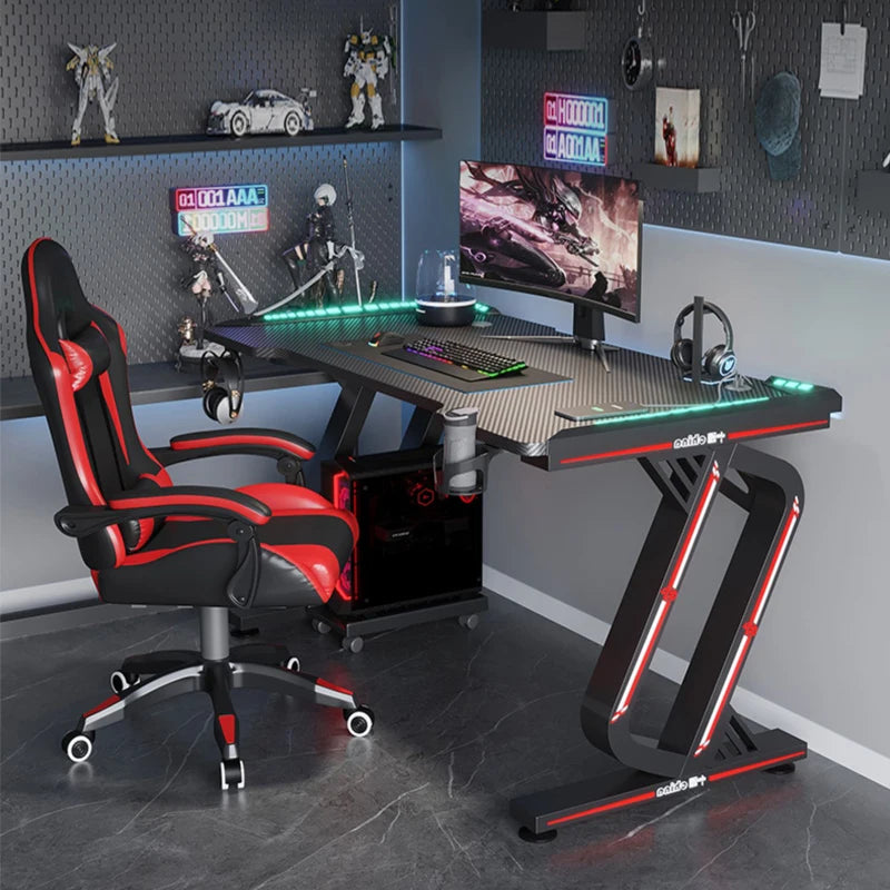 Gaming Table Computer Desk Racing Style Office Table Gamer Pc Workstation Gaming Desk with CPU Stand