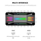 Coolmoon 12CM ARGB Fan PWM Control 5V ARGB 3Pin Chassis Heatsink Quiet Fan AURA SYNC 4Pin for PC Case Water Cooler CPU Radiator