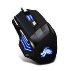 USB Wired Gaming Mouse — 7 Button, RGB Backlit, 5500 DPI