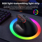 Warvank VM1 Vertical Wireless Mouse — Ergonomic, 1600 DPI, Rechargeable, Silent