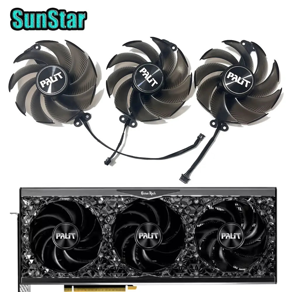 90MM RTX4080 RTX4090 GPU Cooler Replacement Fan TH9520B2H-PCB01 For Palit GeForce RTX 4070TI 4080 4090 GameRock OC Video Card