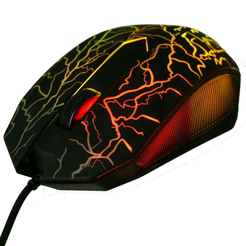 Ergonomic USB Wired Gaming Mouse — 3200 DPI, RGB LED, 6 Button