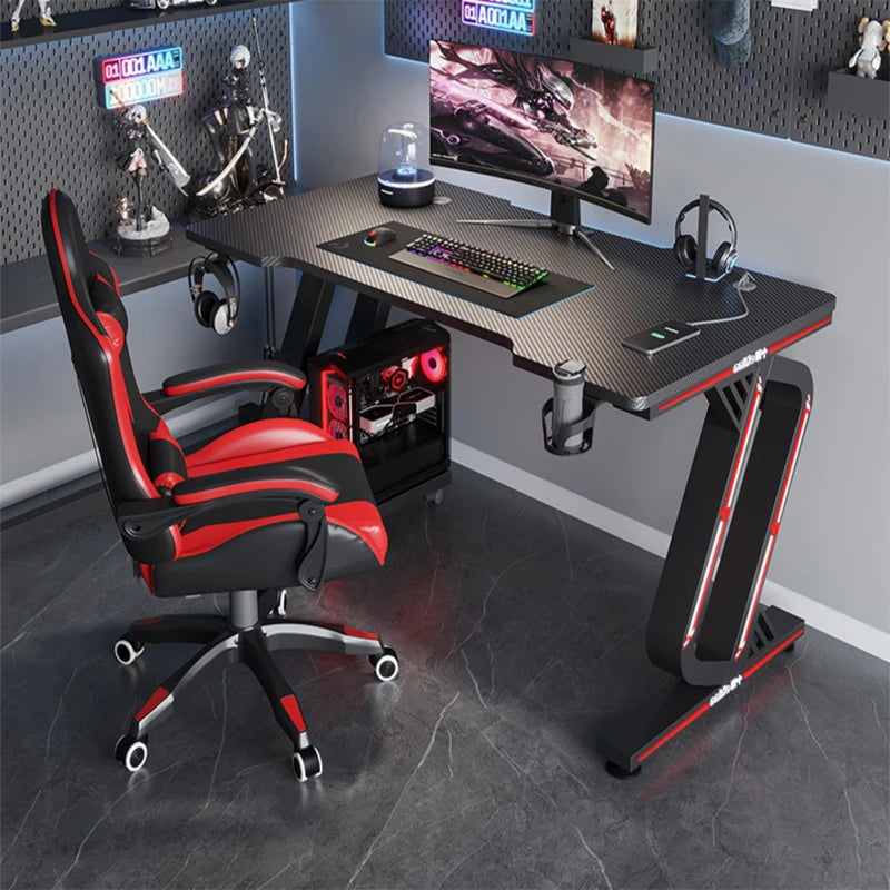 Gaming Table Computer Desk Racing Style Office Table Gamer Pc Workstation Gaming Desk with CPU Stand