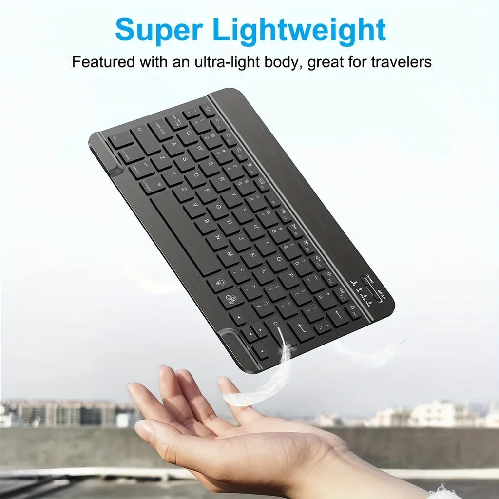 Ultra-Slim Bluetooth-compatible Keyboard Portable Mini Wireless Keyboard for iPad iPhone Tablet Phone Smartphone iOS Android Win