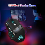 USB Wired Gaming Mouse — 7 Button, RGB Backlit, 5500 DPI
