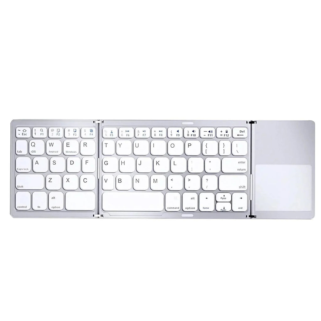 Portable Bluetooth Keyboard for iPad Tablet Mobile Phone Tri-fold Touchpad Wireless External Keyboard Accessories