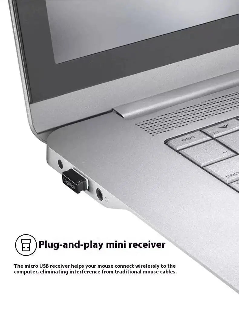 Logitech M330 Silent Wireless Office Mouse — Compact, Quiet, Comfortable