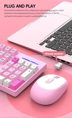 Shipadoo Wireless Keyboard and Mouse Combo Set Gaming Wireless Laptop Desktop Computer Office Accessories Free Wireless Mouse