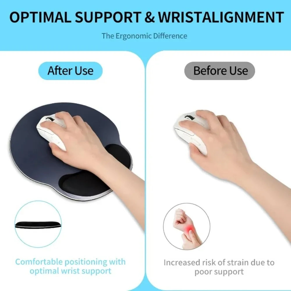Durable Non-Slip Gradient Mouse Pad Soft Silicone Comfortable Wrist Rest Smooth Surface Desktop Wrist Support Computer Desktop