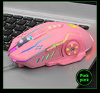 V7 Mechanical Gaming Mouse — LED Lights, Wired, Ambidextrous, Laptop & Desktop