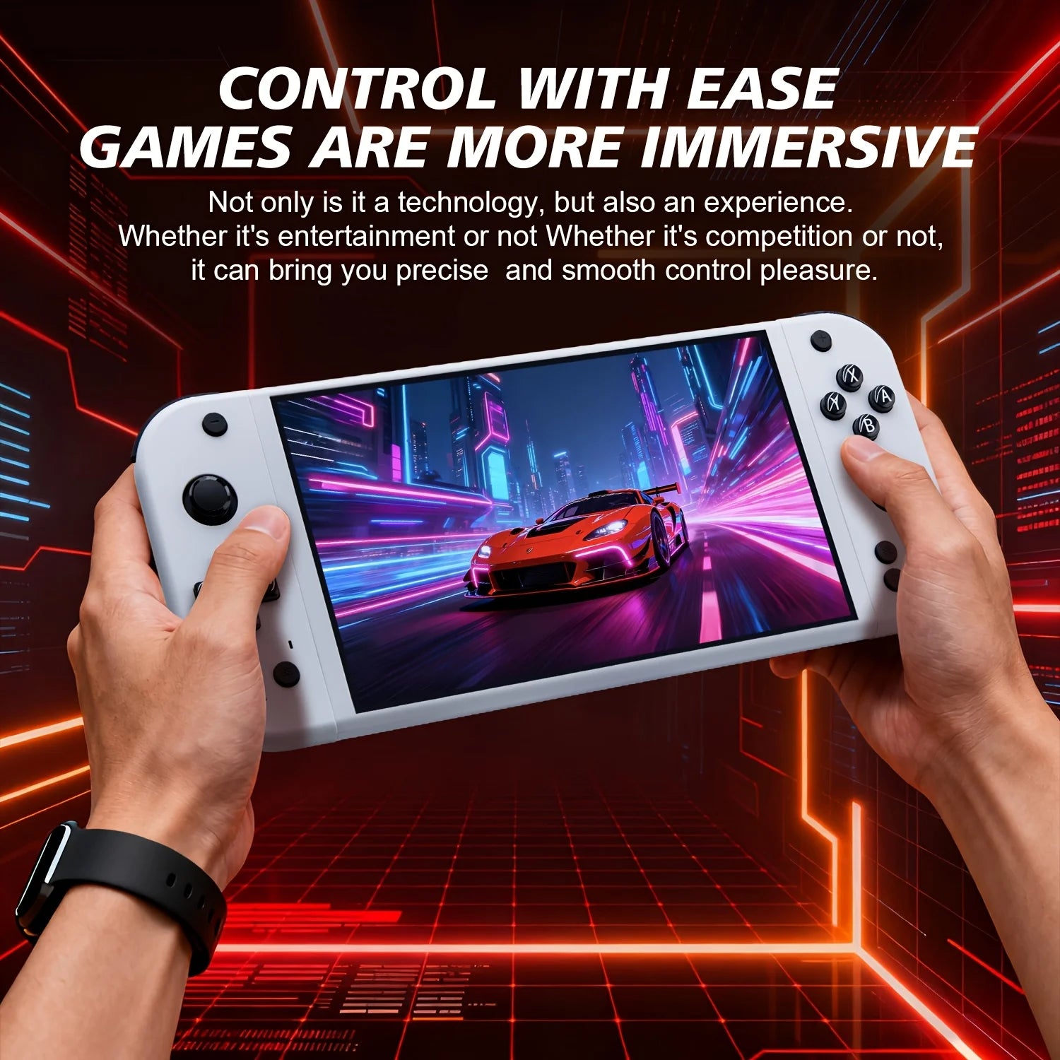 G90 portable retro game console, 7-inch 4K IPS screen, Linux system equipped with quad core high-performance chip, runs smoothly