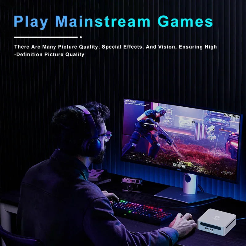 GenMachine Mini PC — AMD Ryzen 7 5800U, 16GB DDR4, 512GB SSD, WiFi 6, Windows 11