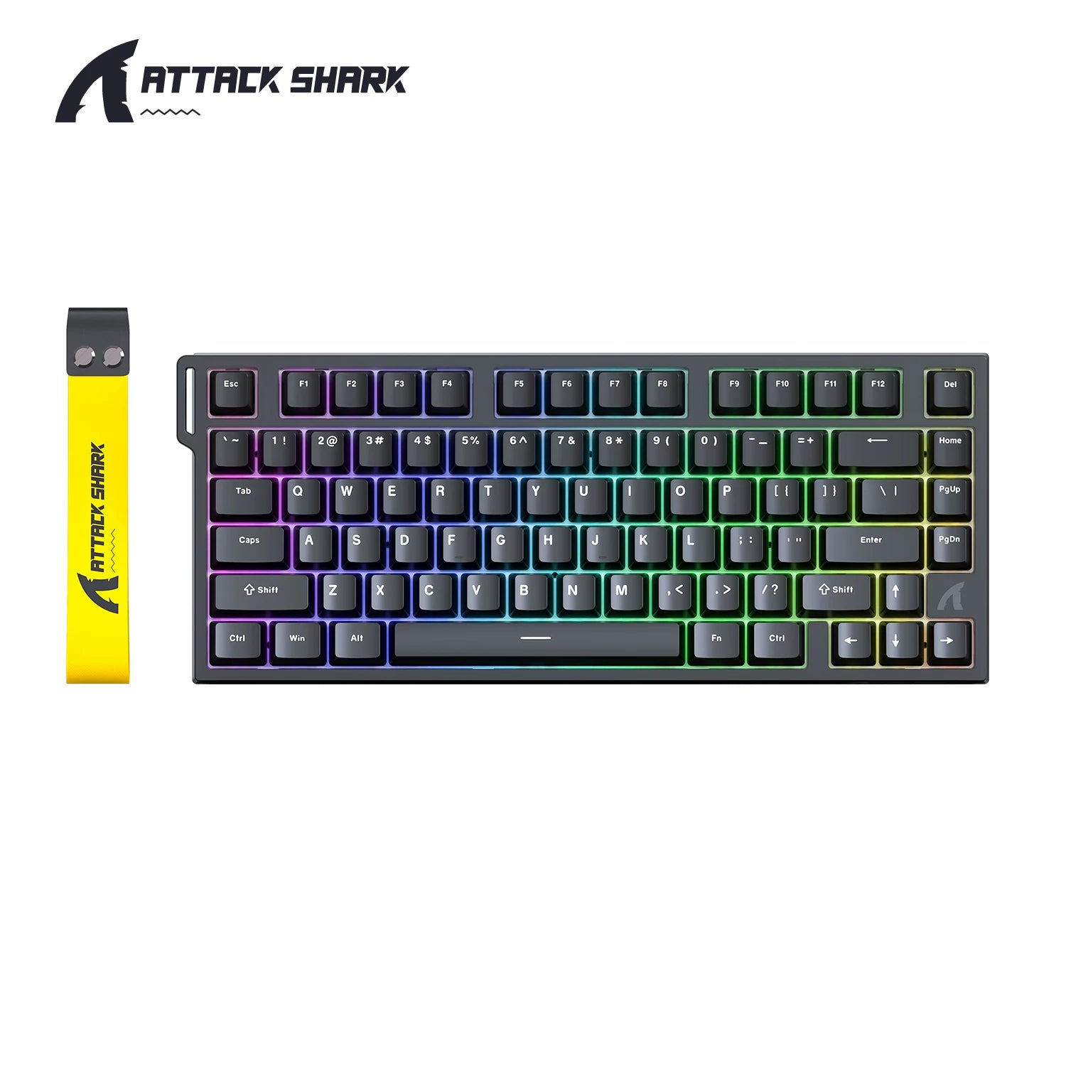 ATTACK SHARK R82 HE Wired RGB Lighting 8KHz Magnetic Keyboard With 0.005mm RT Accuracy,Support RT/Snap Tap/DKS/MT/TGL