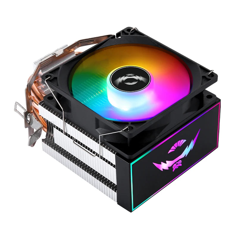 QiuzAim Tower Type Radiator Air-cooled 2/4/6 Heat Pipe CPU Cooler ARGB Fan 90mm Install LGA2011 2066 x99 115x 1200 1700 AM4 AM5