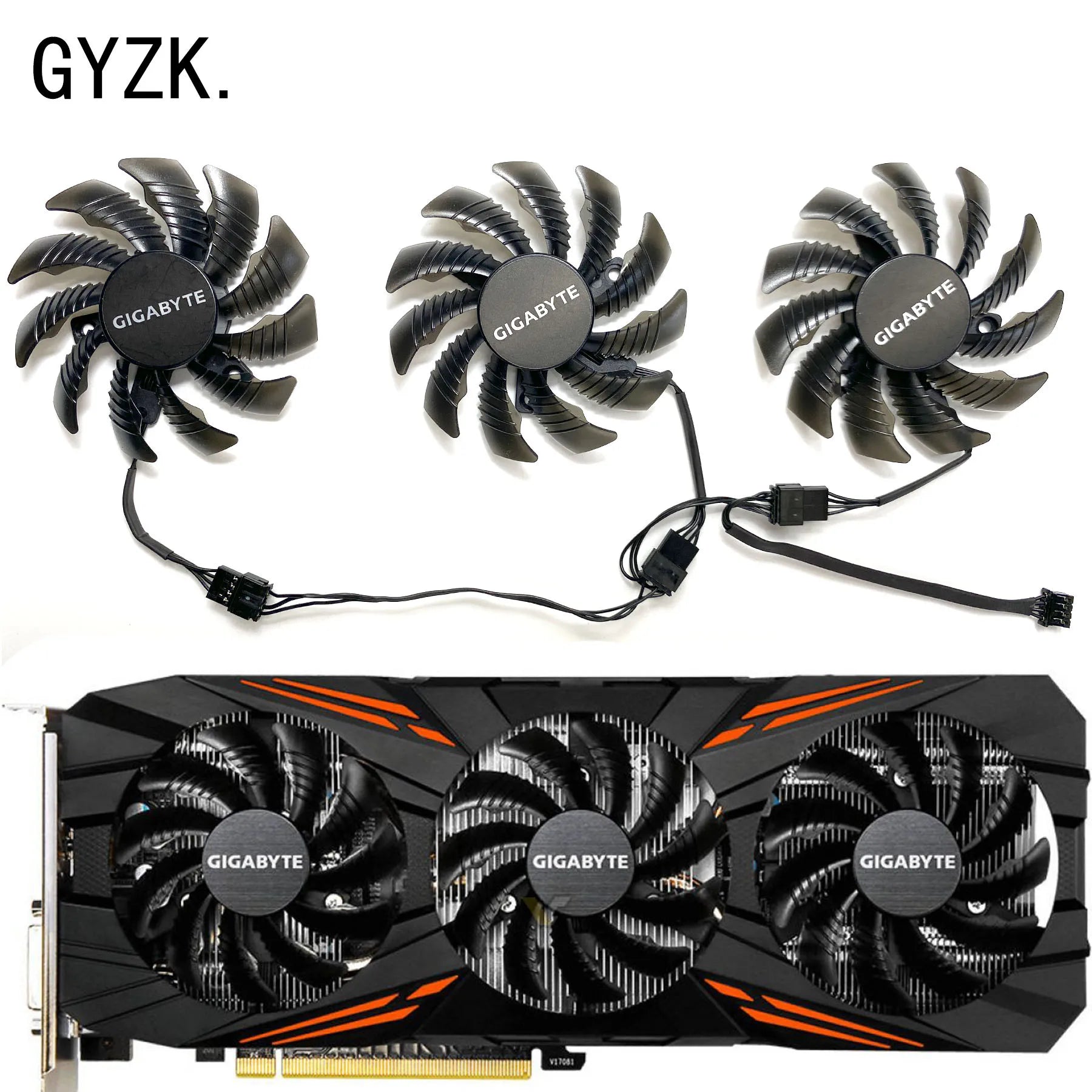GIGABYTE GTX 1060/1070/1080/1080Ti G1 Gaming Graphics Card Replacement Fan — T128010SU