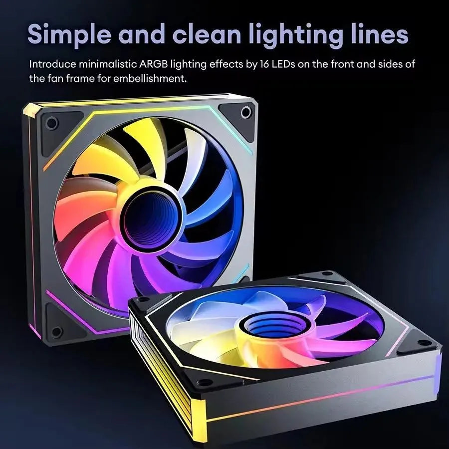 LDPCSJ Prism 7 PRO ARGB PC Case Fan 120mm Infinity Mirror Design Motherboard Lighting Sync 4PIN PWM CPU Cooler Fan ventilador