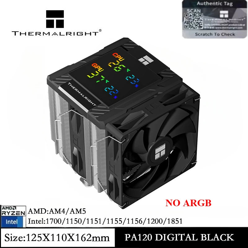 Thermalright Peerless Assassin 120 Digital ARGB WHITE CPU Cooler Double Tower Air Cooler for AM4 AM5 Intel 1700/1851/115X/1200