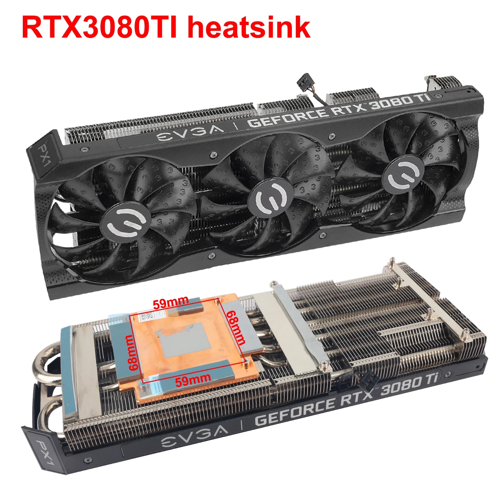 Cpu Cooler Heatsink For EVGA GeForce RTX 3060TI 3070 3080 3080TI 3090 XC3 BLACK GAMING Replacement Graphics Card Radiator