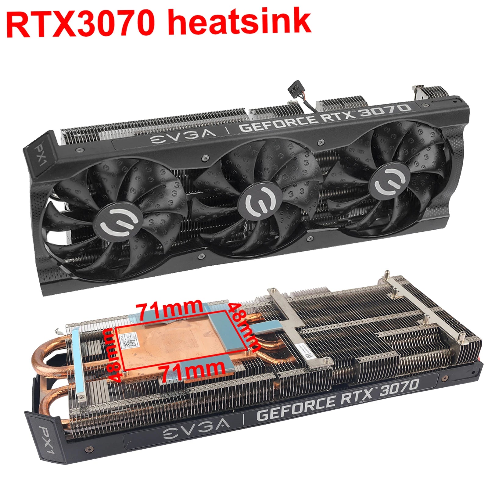 Cpu Cooler Heatsink For EVGA GeForce RTX 3060TI 3070 3080 3080TI 3090 XC3 BLACK GAMING Replacement Graphics Card Radiator