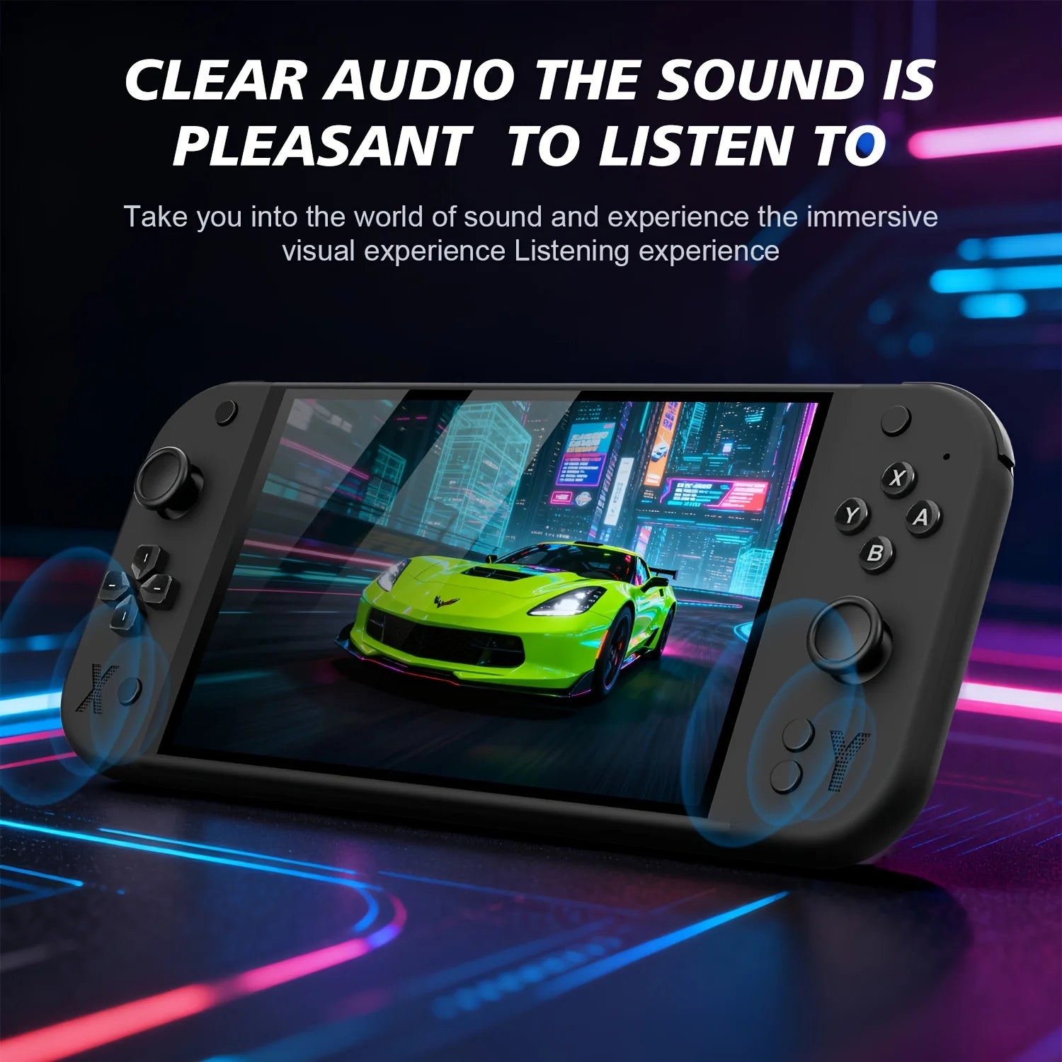 G90 portable retro game console, 7-inch 4K IPS screen, Linux system equipped with quad core high-performance chip, runs smoothly