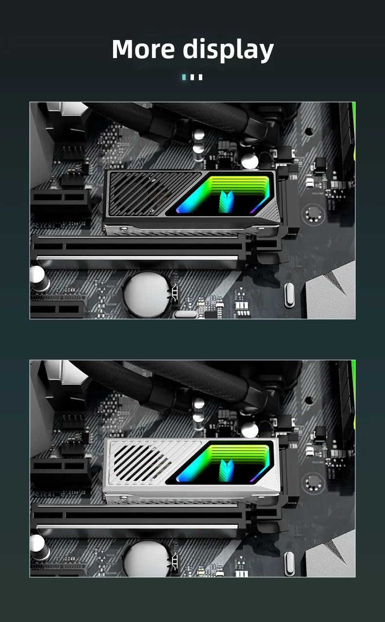 COOLMOON M2 SSD HDD Cooler Solid State Drive Heat Dissipation Vest NVME SSD2280 Brass Heat Sink M2 Heat Sink With Fan