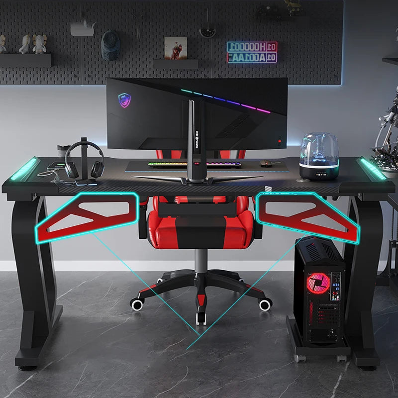 Gaming Table Computer Desk Racing Style Office Table Gamer Pc Workstation Gaming Desk with CPU Stand