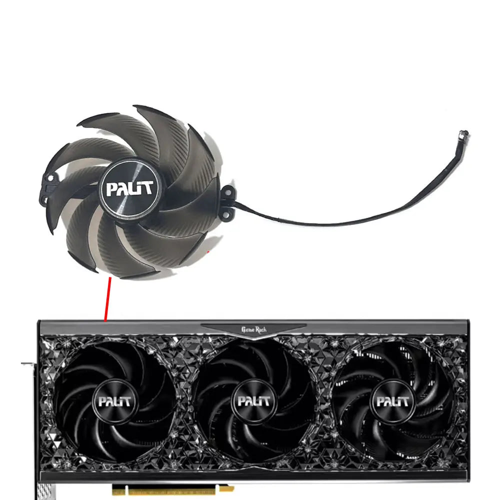90MM RTX4080 RTX4090 GPU Cooler Replacement Fan TH9520B2H-PCB01 For Palit GeForce RTX 4070TI 4080 4090 GameRock OC Video Card