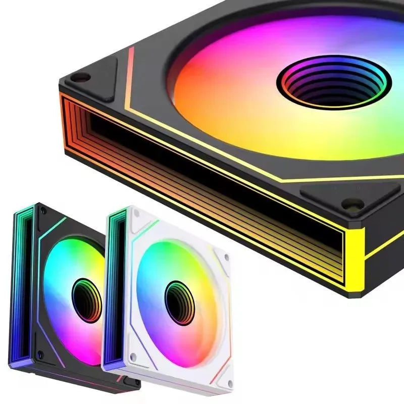 LDPCSJ Prism 7 PRO ARGB PC Case Fan 120mm Infinity Mirror Design Motherboard Lighting Sync 4PIN PWM CPU Cooler Fan ventilador
