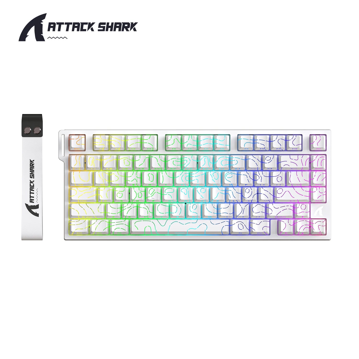 ATTACK SHARK R82 HE Wired RGB Lighting 8KHz Magnetic Keyboard With 0.005mm RT Accuracy,Support RT/Snap Tap/DKS/MT/TGL