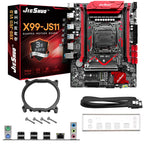 JIESHUO X99-JS11 Motherboard Set for Gaming with Xeon E5-2680 V4 Processor Compatible with DDR4 2133MHz Dual-Channel RAM & WiFi