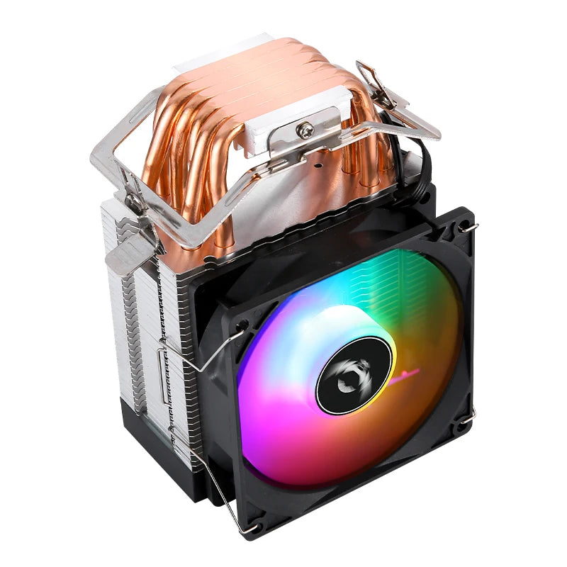 QiuzAim Tower Type Radiator Air-cooled 2/4/6 Heat Pipe CPU Cooler ARGB Fan 90mm Install LGA2011 2066 x99 115x 1200 1700 AM4 AM5