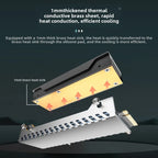COOLMOON M2 SSD HDD Cooler Solid State Drive Heat Dissipation Vest NVME SSD2280 Brass Heat Sink M2 Heat Sink With Fan