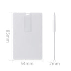 100PCS Credit Card USB Flash Drive 1GB 2GB Memory Storage 4GB 8GB 16GB 32GB 64GB USB 2.0 Pen Drive Custom For Gift USB Disk