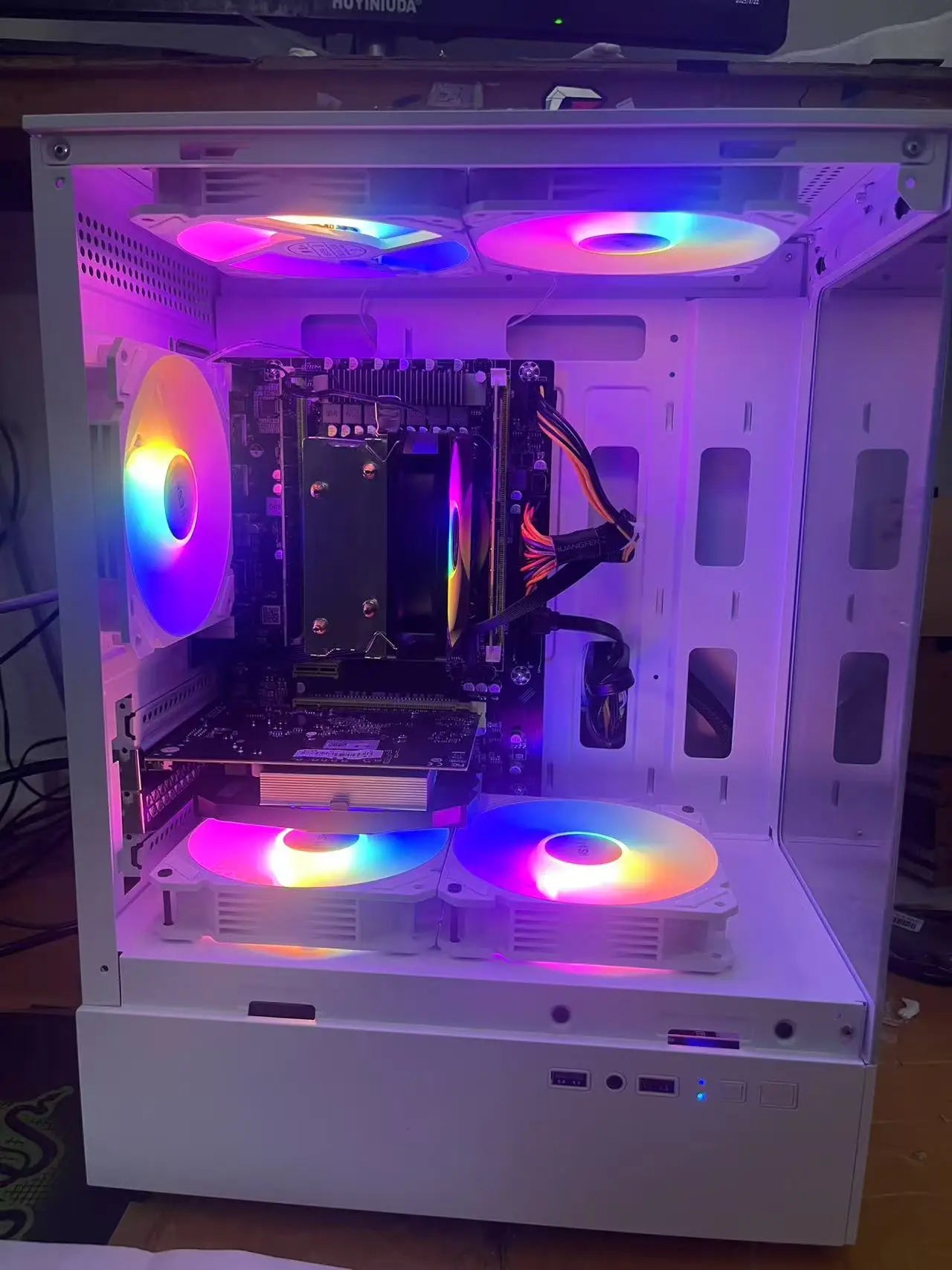 Aotesier Gaming Desktop — Intel Core i7-4790, 16GB DDR3, 512GB SSD, Windows 11 (White)