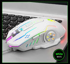 V7 Mechanical Gaming Mouse — LED Lights, Wired, Ambidextrous, Laptop & Desktop