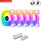 Coolmoon 12CM ARGB Fan PWM Control 5V ARGB 3Pin Chassis Heatsink Quiet Fan AURA SYNC 4Pin for PC Case Water Cooler CPU Radiator