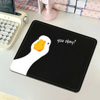 Black Mini Mouse Pad Funny Goose  Meme "are you ok" Portable Small Gaming Mouse Mat Smooth Surface Non-Slip for PC Notebook Desk