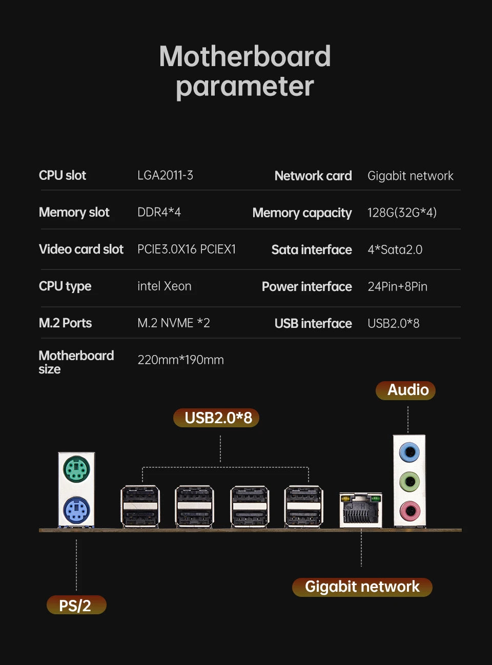 QIYIDA X99 Motherboard kit set LGA 2011-3 Xeon E5 2640 V4 CPU DDR4 16GB PC4 REG ECC Memory NVME M.2 PCI16x3.0 M-ATX