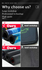 Red and black art landscapes large Mouse Pad anti-slip Durable Desk Mat offices accessories keyboard mouse mat tapis de bureau