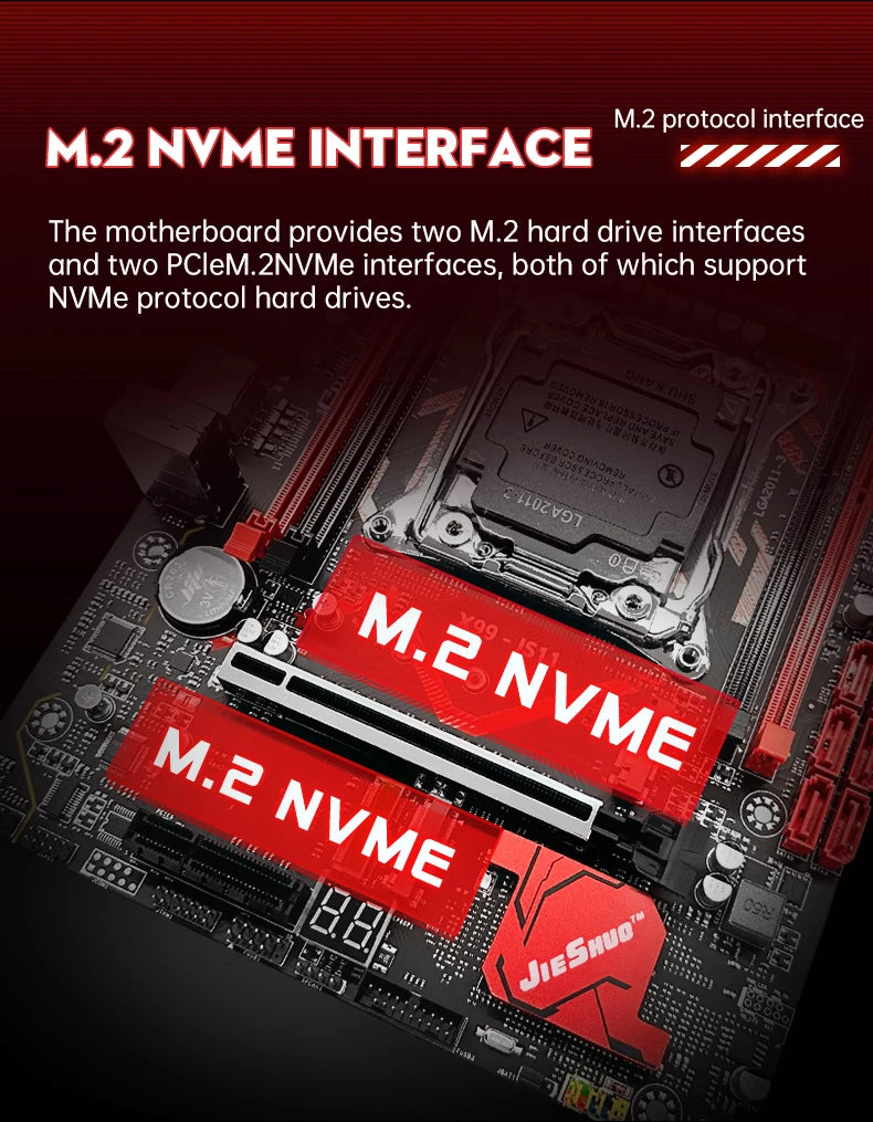 JIESHUO X99-JS11 Motherboard Set for Gaming with Xeon E5-2680 V4 Processor Compatible with DDR4 2133MHz Dual-Channel RAM & WiFi