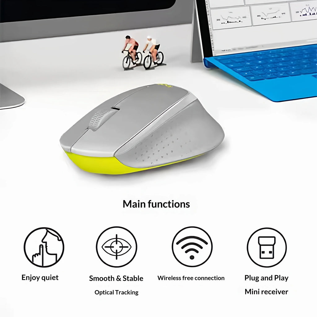 Logitech M330 Silent Wireless Office Mouse — Compact, Quiet, Comfortable